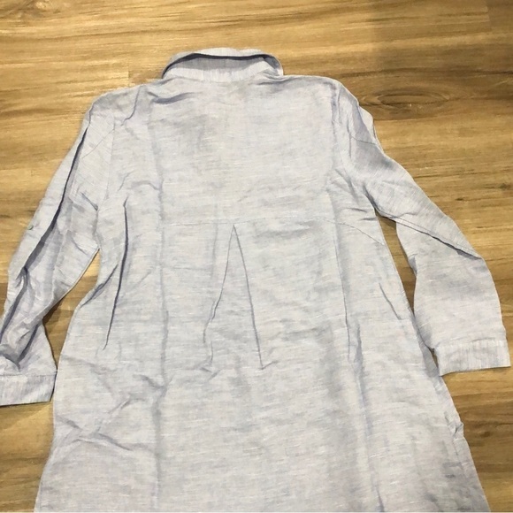 ZARA BASIC COLLECTION Blue Shirt Dress Women Size Xsmall - Picture 5 of 9